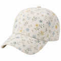 Verstellbare Basecap mit Blumenmuster Unisex Beige/Blau/Gelb