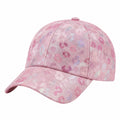 Damen Basecap mit Blumenmuster in Rosa