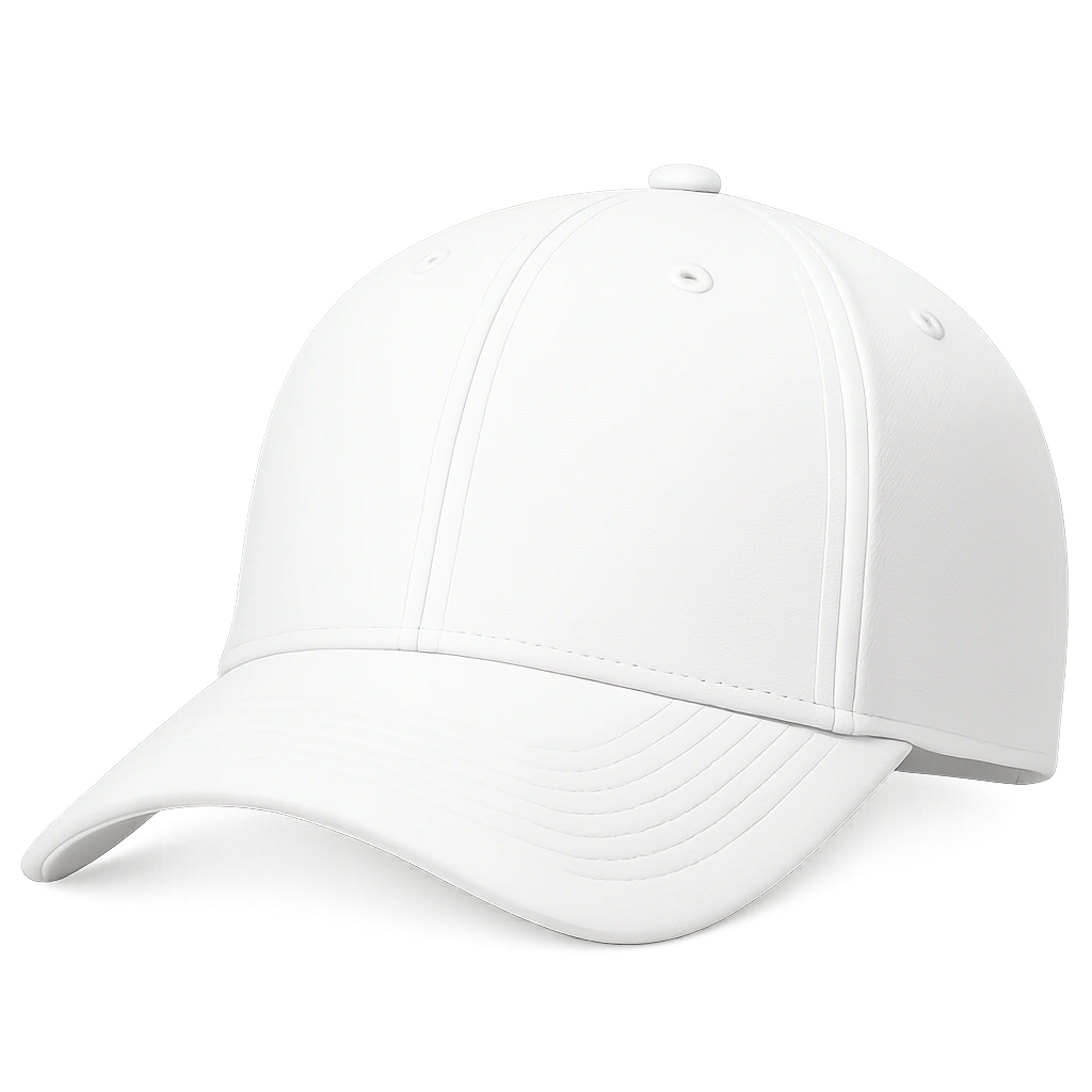 Unisex Baseballcap Weiß Verstellbar