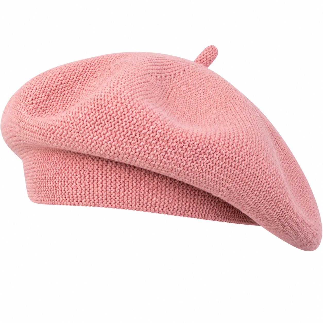 Damen Baskenmütze Strick Rosa