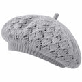 Graues Damen Strickbarett mit Muster