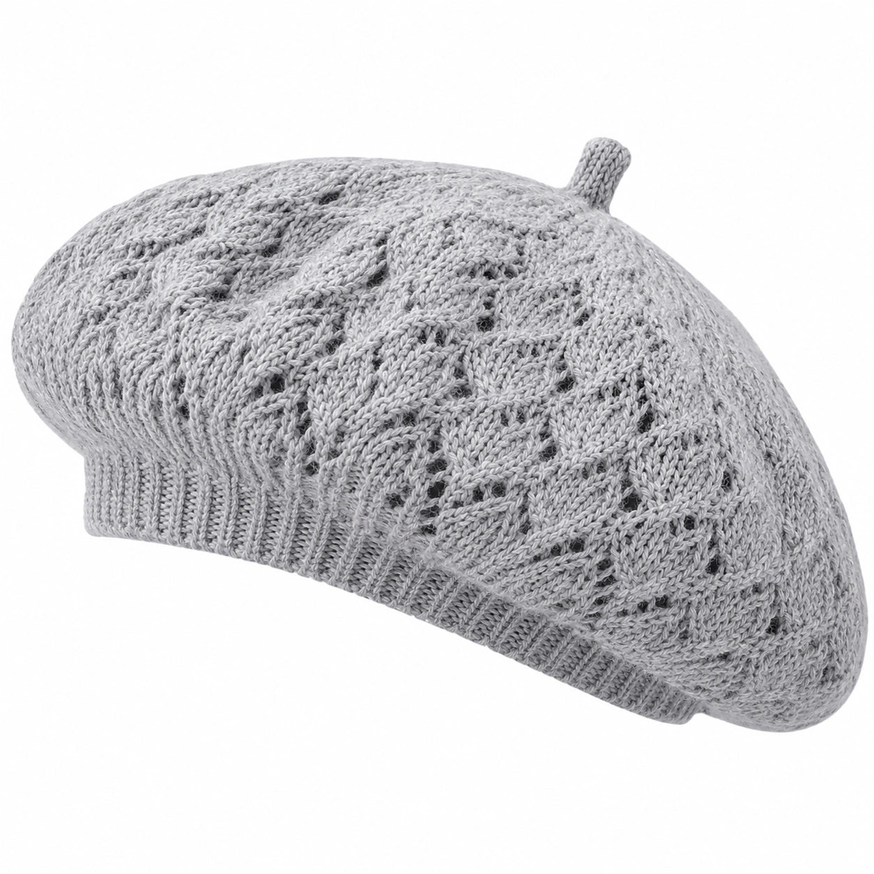 Graues Damen Strickbarett mit Muster