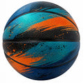 Basketball Größe 7 für Outdoor und Indoor in Blau, Orange und Schwarz