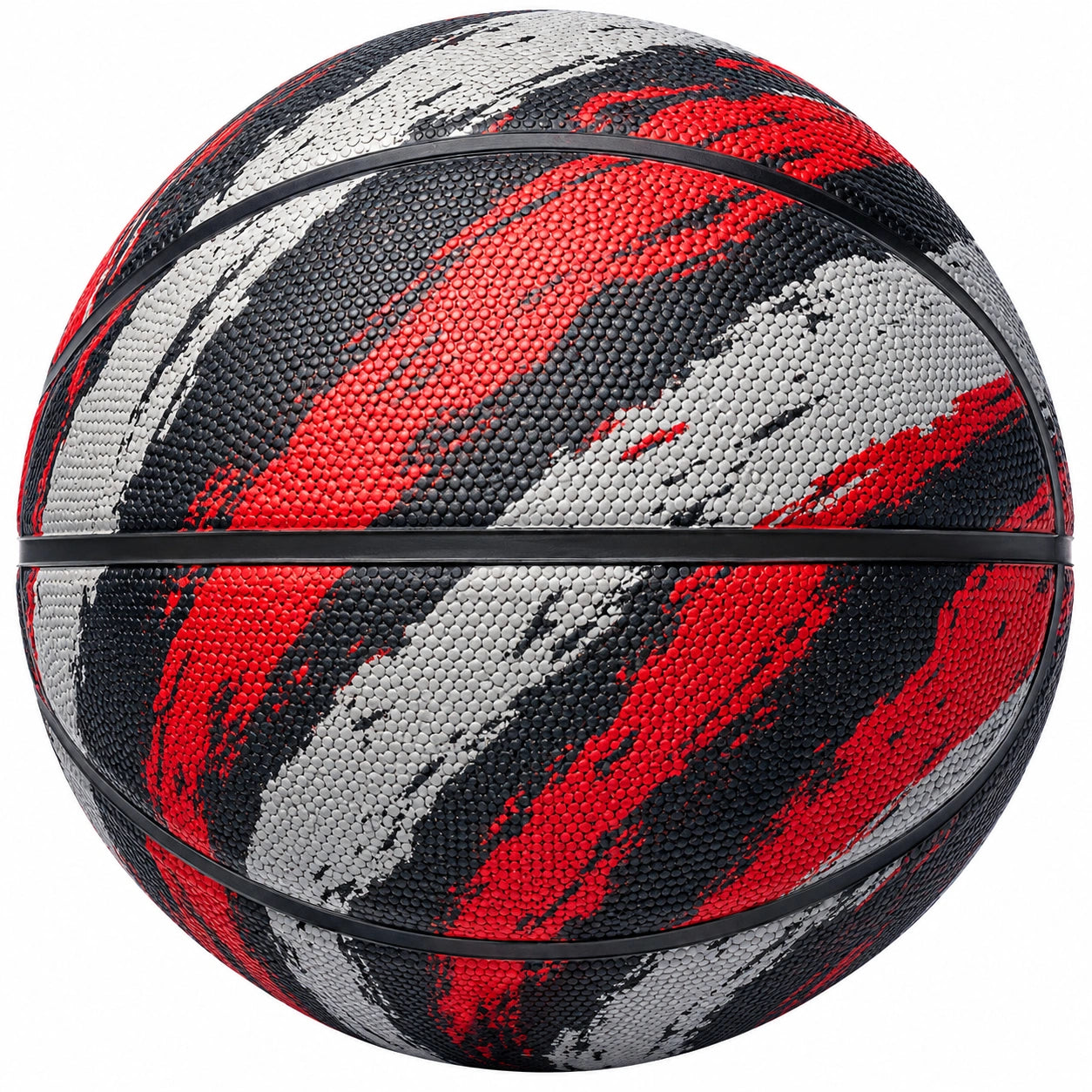 Outdoor Basketball Rot Schwarz Weiß