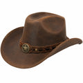 Klassischer Western-Cowboyhut mit Sternemblem, Braun