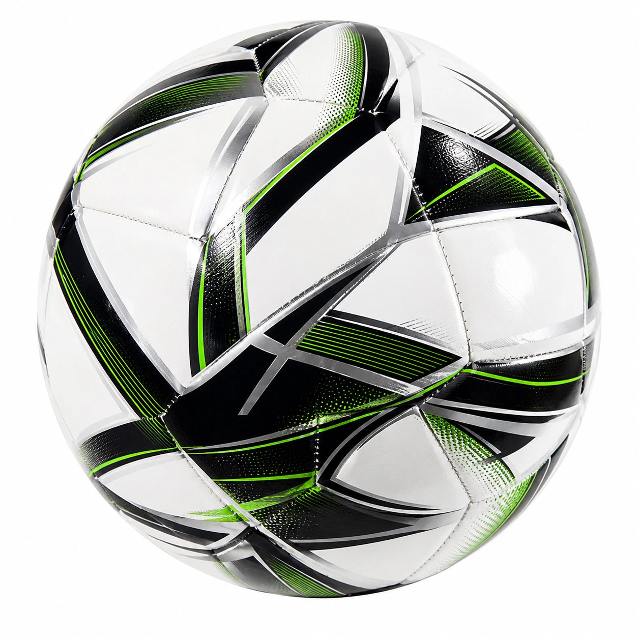 Premium Trainingsfußball Größe 5 Weiß Schwarz Grün