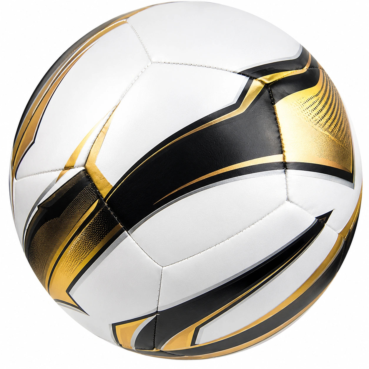 Fußball Weiß/Schwarz/Gold für Erwachsene und Jugendliche