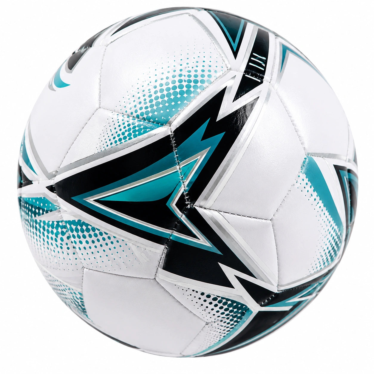 Fußball Größe 5 Weiß/Schwarz/Türkis