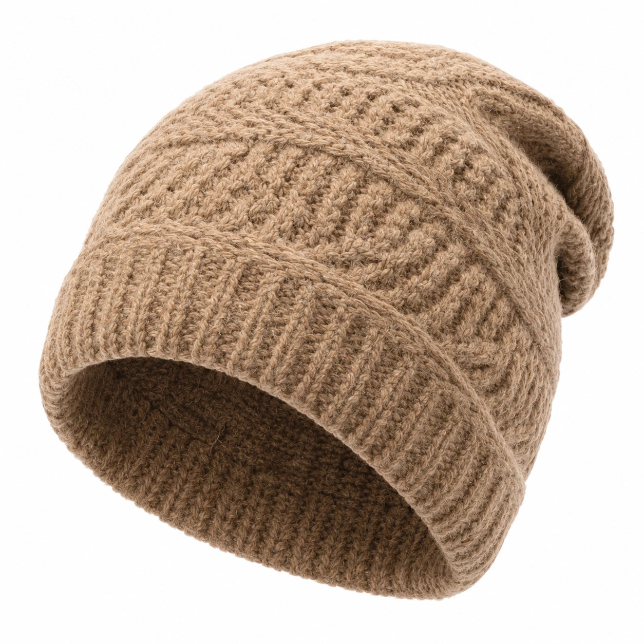 Damen Strickmütze Beanie - Beige