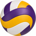 Volleyball in Wettkampfgröße Lila Gelb Weiß